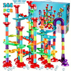 Jeu de construction de parcours de marbre MAYAPHILOS 144pièces, jeu éducatif de blocs de construction pour enfants, filles et garçons, cadeau de Noël et d'anniversaire, résine ABS, couleurs assorties, amusement ludique