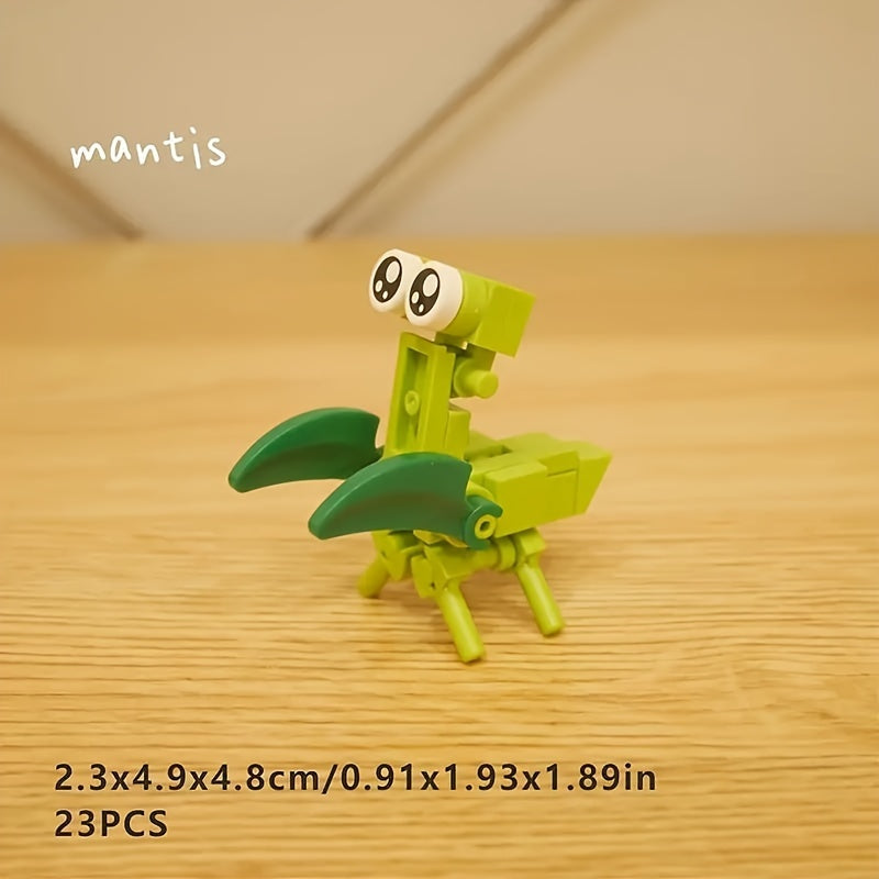 Un ensemble de 10 blocs de construction d'insectes, avec des modèles d'animaux comme des abeilles, des coccinelles, des lucioles, des libellules, des araignées et des scorpions, est un cadeau parfait pour les jeunes.