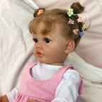 1pc Poupée Reborn Réaliste de 22 Pouces en Vinyle Complet, Jeune Fille Réaliste avec Veines Visibles, Jouet Baignable Cadeau pour Jeunes de 3 Ans et Plus, Objet de Collection