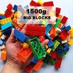 1500g Grand Blocs de Construction pour Enfants, Grandes Briques de Construction, Jouets Éducatifs Créatifs pour Enfants, Cadeau Idéal pour Garçons et Filles de 3 à 6 Ans, Matériau ABS Durable