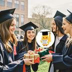 2025 Cadeau de Diplômation - Canard Mignon avec Toque et Carte, Présent Unique Tissé à la Main Parfait pour les Étudiantes Universitaires, Idéal pour les Fêtes de Remise des Diplômes