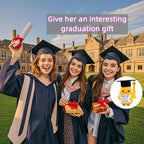 2025 Cadeau de Diplômation - Canard Mignon avec Toque et Carte, Présent Unique Tissé à la Main Parfait pour les Étudiantes Universitaires, Idéal pour les Fêtes de Remise des Diplômes