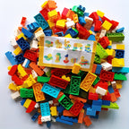 1500g Grand Blocs de Construction pour Enfants, Grandes Briques de Construction, Jouets Éducatifs Créatifs pour Enfants, Cadeau Idéal pour Garçons et Filles de 3 à 6 Ans, Matériau ABS Durable