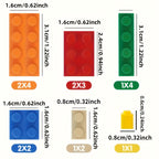 1200pcs Ensemble de blocs de construction pour enfants, briques à grains fins, formes de couleurs aléatoires, jouet éducatif, parfait pour Thanksgiving, Noël, cadeau d'anniversaire pour garçons et filles, matériau plastique durable
