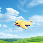 Pilule d'avion de dessin animé avec le texte \