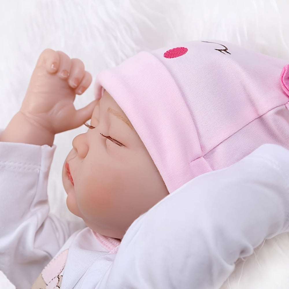 Poupées bébé réalistes de 22 pouces, poupée fille nouveau-née avec veines réalistes, vinyle fait main avec corps en tissu lesté, ensemble cadeau peint avancé pour les enfants de 3 ans et plus