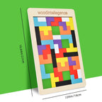 Jouet de puzzle 3D en bois coloré - \