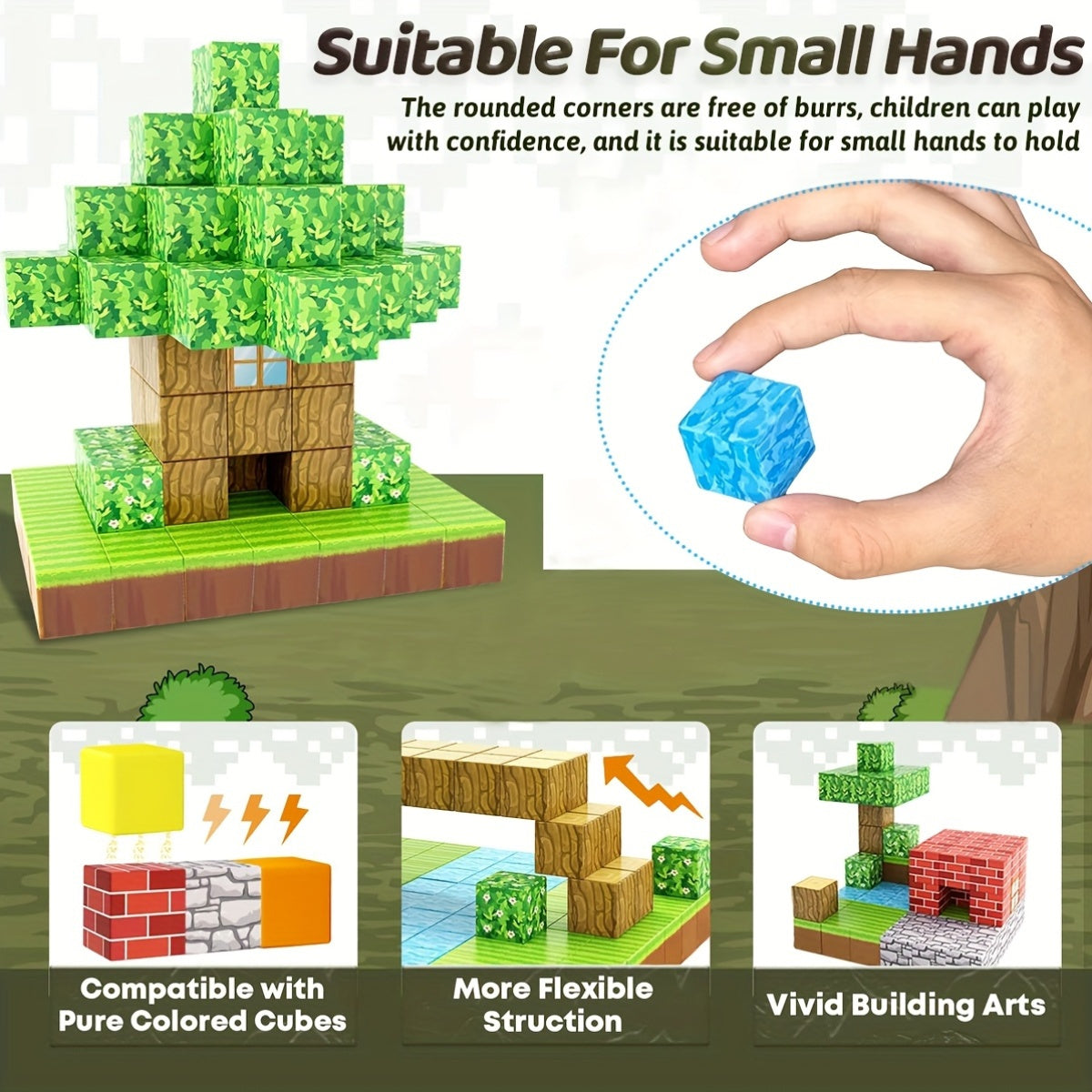 100 pièces de Blocs de Construction Magnétiques CoolNuro, Jouets Éducatifs en ABS, Jeu Sensoriel STEM, Idéal pour les 3-6 Ans, Cadeaux Créatifs pour Anniversaire, Noël
