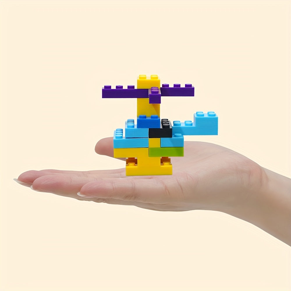 1200pcs Blocs de Construction Éducatifs pour Enfants, Jouets Puzzle, Blocs de Construction à Brancher, Adaptés pour Thanksgiving, Halloween, Noël, Cadeaux d'Anniversaire pour Garçons et Filles, Couleurs et Formes de Grains Aléatoires