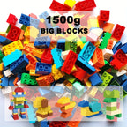 1500g Grand Blocs de Construction pour Enfants, Grandes Briques de Construction, Jouets Éducatifs Créatifs pour Enfants, Cadeau Idéal pour Garçons et Filles de 3 à 6 Ans, Matériau ABS Durable