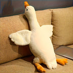 1pc Jouet en peluche de canard doux pour chiens, motif de dessin animé, polyester, stimule l'énergie, recommandé pour les races de taille moyenne, convient aux grands, moyens et petits animaux, jouet pour chien