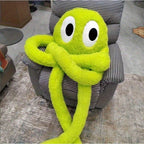 Adorable Coussin Peluche de Pieuvre à Longues Pattes Vert – Jouet Animal en Peluche Mignon avec Grands Yeux, Parfait pour la Fête des Mères, Anniversaires, Pâques & Cadeaux de Vacances, Décoration Confortable pour la Maison, Décor de Salle de Bain Octopus