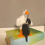 1pc Poupée Canard Musclé Résine Forte Statue de Canard de Dessin Animé Drôle Amusant Décoration de Maison Cadeau de Fête