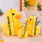 Oreiller en peluche canard jaune large ultra-doux - Jouet animal en peluche mignon avec des caractéristiques réalistes